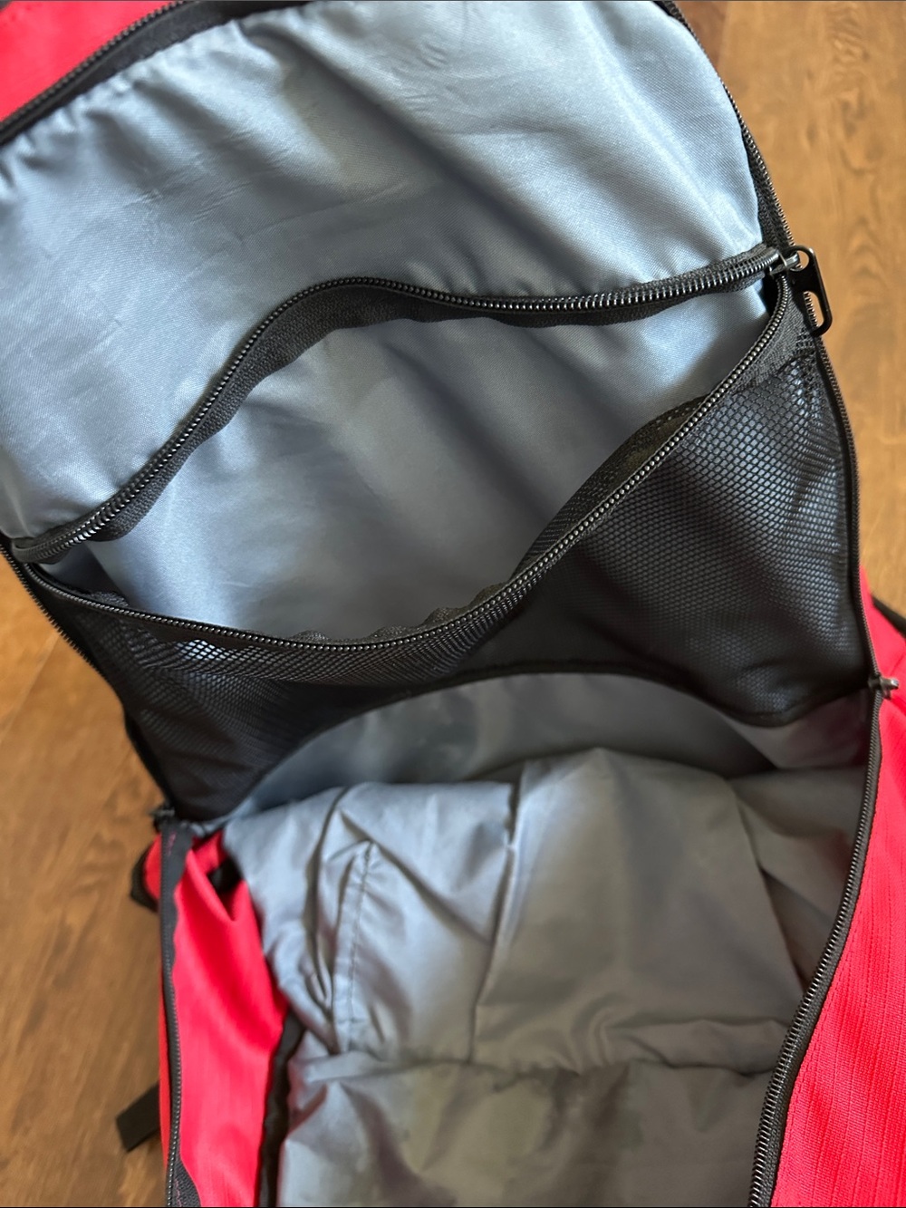 Nike Red and Black Backpack with White Swoosh - Picture 4 of 5